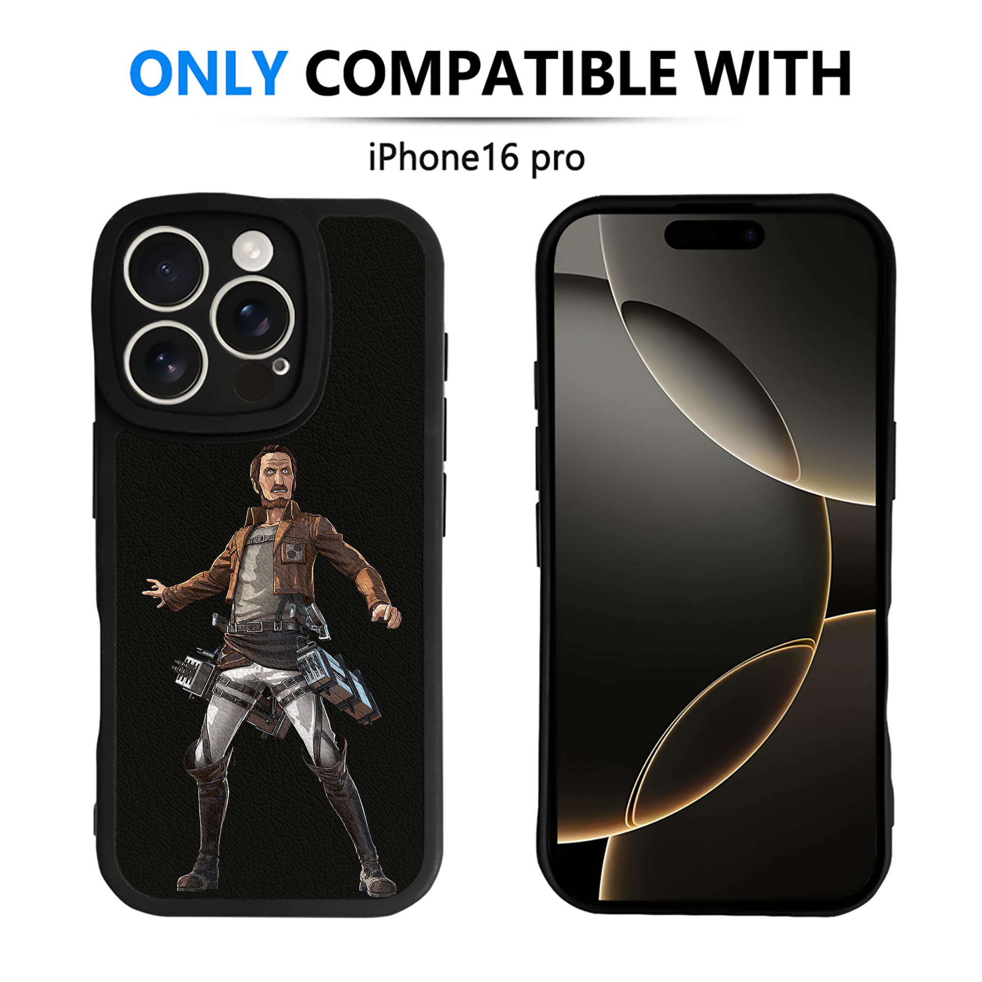 （画像用） 進撃の巨人 Attack on Titan 【iPhone 16シリーズ対応】シリコンスマホケース（レザー調） 材質：シリコン